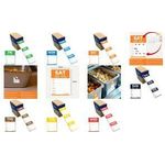 AVERY Tages-Etiketten WED, 40 x 56 mm, rot beschreibbare Textfelder, abgerundete Ecken, ablösbar, - 1 Stück (DLDWEDREV-500)