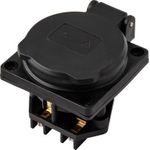 Sygonix SY-6746374 Schutzkontakt-Steckdose IP44 Schwarz (SY-6746374)