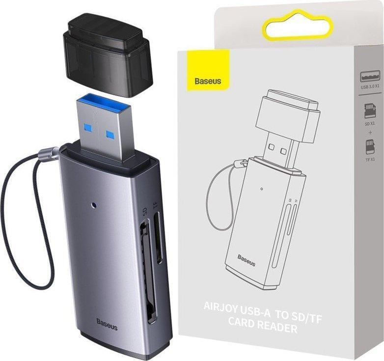 SD/TF-Speicherkartenleser der Baseus Lite-Serie, USB - Grau (WKQX060013)