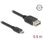 Delock USB 2.0 Kabel EASY Typ Micro-B Stecker zu Typ-A Buchse 0.5 (81517)