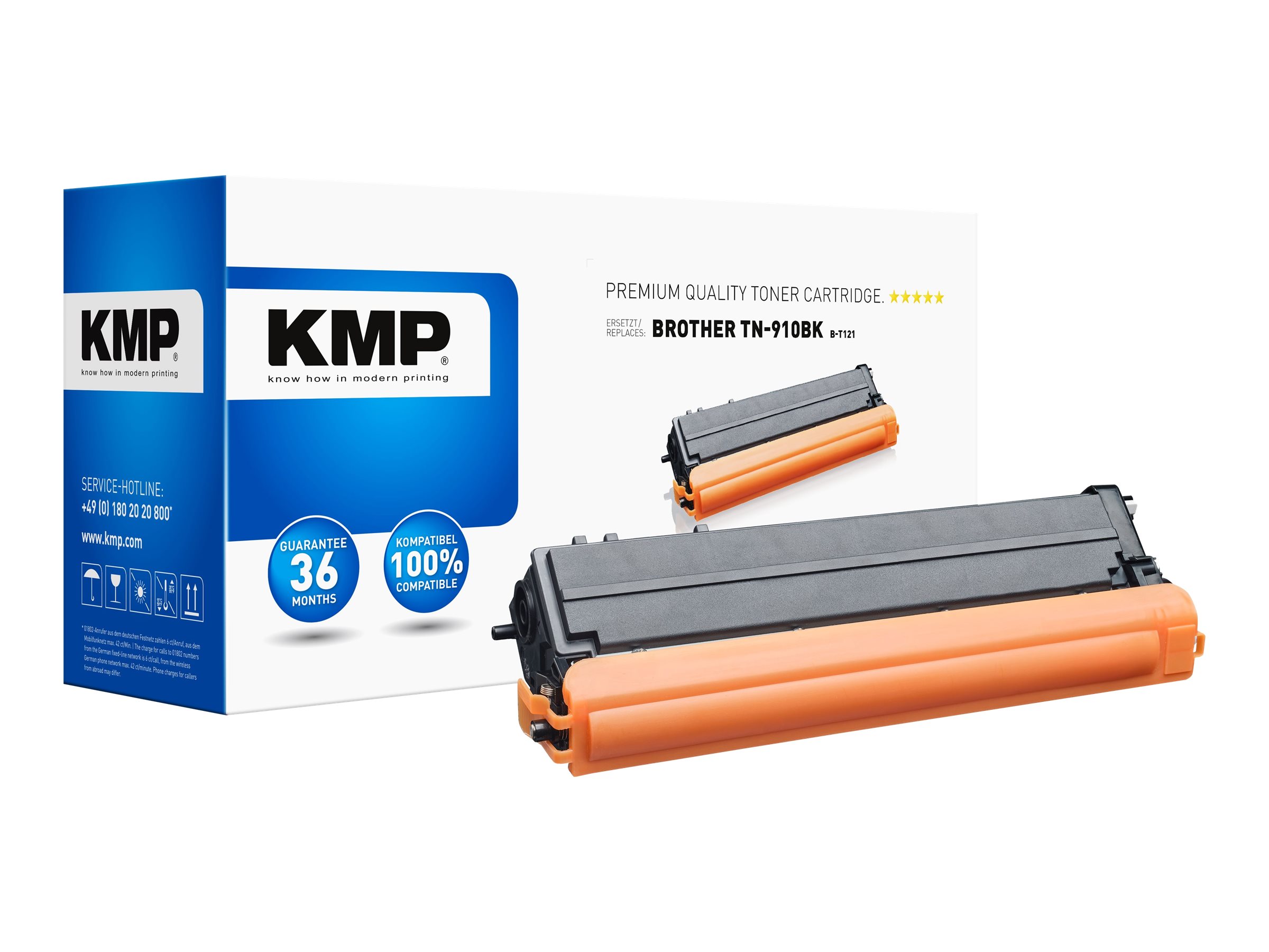 KMP B-T121 Tonerpatrone Kompatibel mit Brother TN-910 9.000 Seiten Schwarz