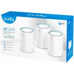 Cudy M1300 3-PACK Mesh-WLAN-System Dual-Band (2,4 GHz/5 GHz) Wi-Fi 5 (802.11ac) Weiß 1 Intern (M1300(3-Pack))
