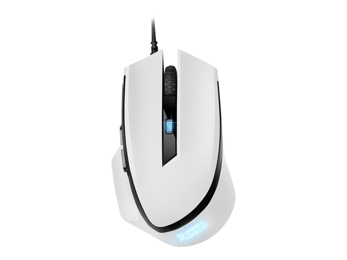 Sharkoon SHARK Force II Gaming-Maus 4200 DPI USB Typ-A 6 Tasten Weiß