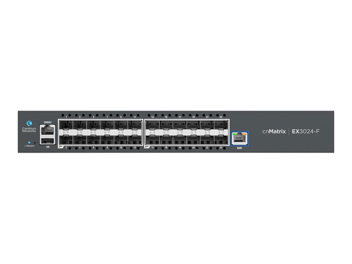 Cambium Networks cnMatrix EX3024F Switch 24 x 10 Gigabit SFP+ Schwarz