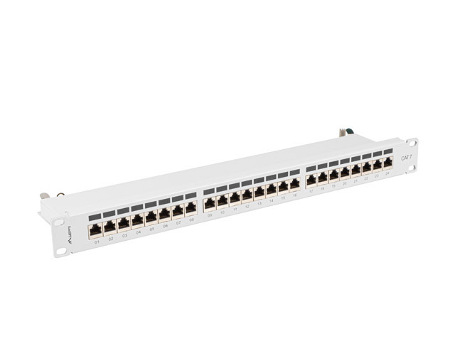 Lanberg PPS7-1024-S Patchpanel 24-Port 1U 19" Cat. 7 FTP Grau