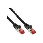 InLine® Patchkabel, S/FTP (PiMf), Cat.6, halogenfrei, schwarz, 0,25m (76922S)