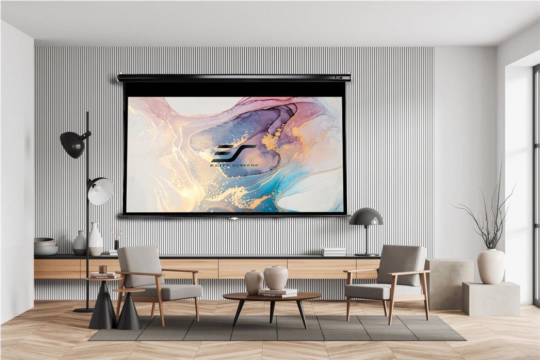 Elite Screens Manual Series M92UWH 92" Leinwand Matte White Schwarz