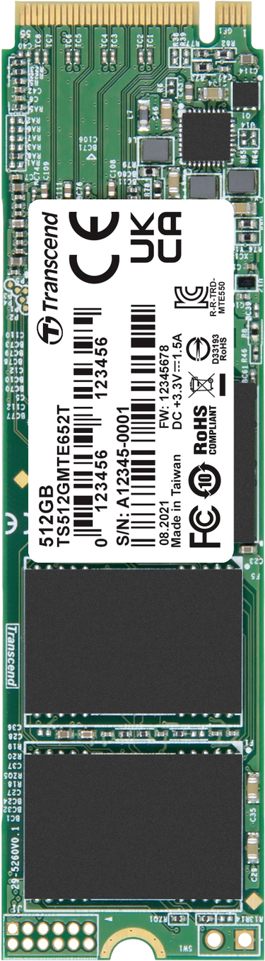 Transcend MTE652T 512 GB Interne M.2 PCIe NVMe SSD 2280 PCIe NVMe 3.0 x4 Industrial TS512GMTE652T (TS512GMTE652T)