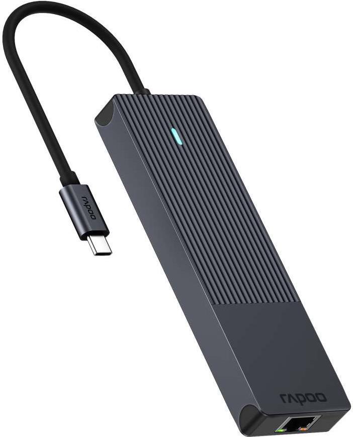 Rapoo UCM-2002 USB-C Dockingstation HDMI RJ-45 USB 3.2 Gen 1 Grau