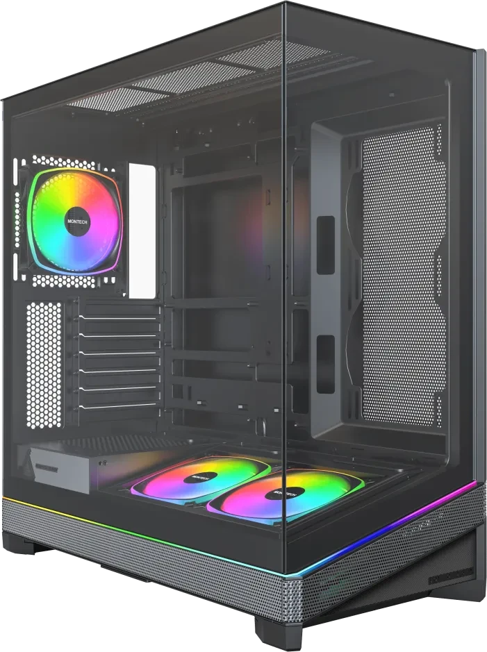 Montech Sky 3 Midi-Tower PC-Gehäuse ATX schwarz ARGB Tempered Glass (SKY 3 (B))