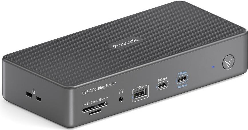PureLink VL-D230DL laptop-dockingstation & portreplikator Kabelgebunden USB 3.2 Gen 2 (3.1 Gen 2) Type-C Grau (VL-D230DL)