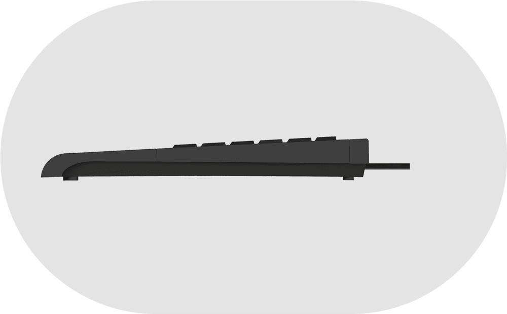 KeySonic ACK-3410 (UK) Kabelgebundene USB-Tastatur QWERTY UK Smart-Touchpad Schwarz