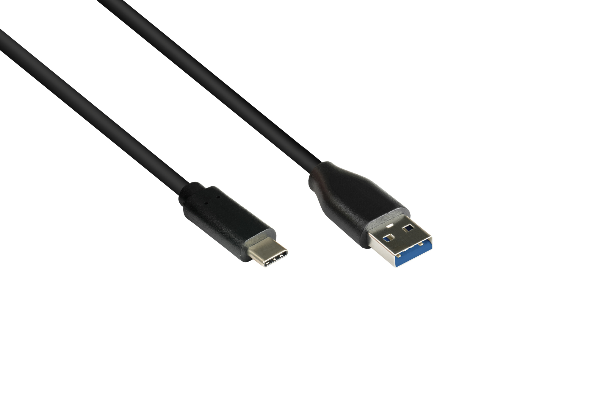 Good Connections Anschlusskabel USB-A an USB-C USB 3.0 3 m Schwarz