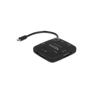 DeLOCK Micro USB OTG Card Reader + 3 Port USB Hub (65529)