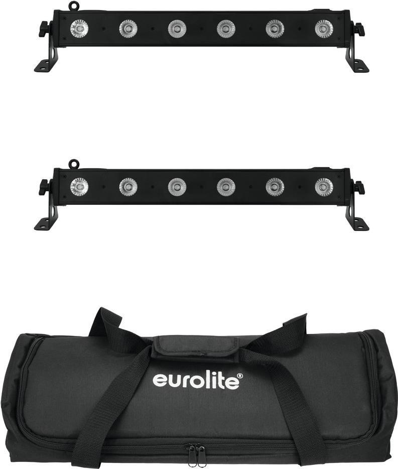 EUROLITE Set 2x LED BAR-6 QCL RGBA + Soft-Bag (20000414)