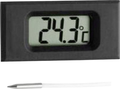 TFA Einbauthermometer mit Kabelfühler Schwarz (Kat.Nr. 30.2025)