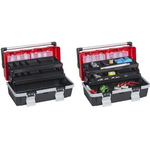 allit Werkzeugkoffer McPlus Alu >C< 18, PP, rot/schwarz aus Polypropylen, 2 Cantilevertabletts, 2 innenliegende - 1 Stück (457011)