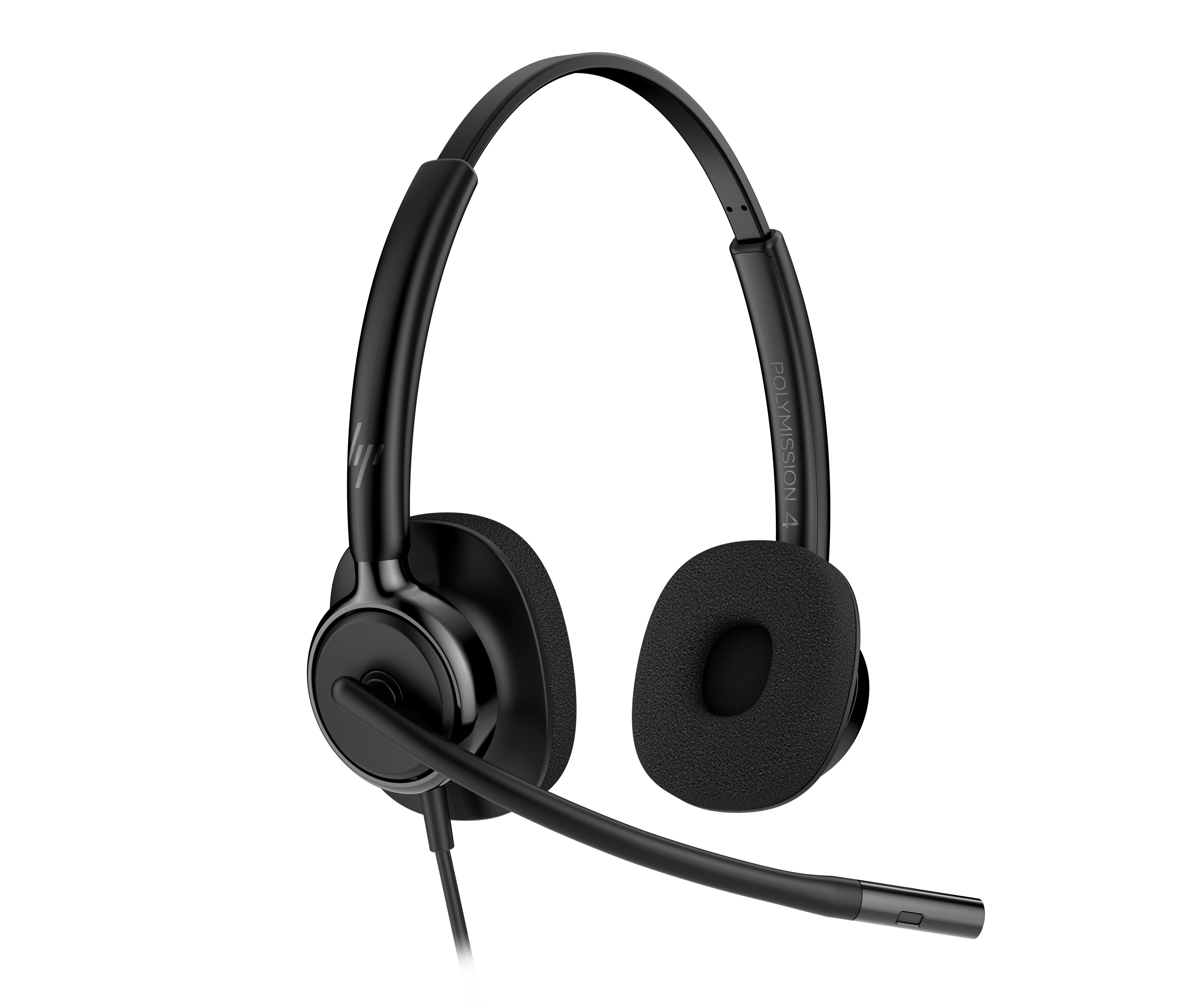 HP Poly Mission 425 On-Ear Stereo USB Headset kabelgebunden Schwarz