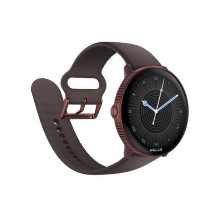 POLAR Black Hook & Loop Edition Nylon-Armband Smartwatch 43 mm AMOLED GPS Schwarz