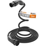 LAPP MOBILITY Selbstaufrollendes Ladekabel Typ 2, bis zu 22 kW, 3 m, schwarz (75749)