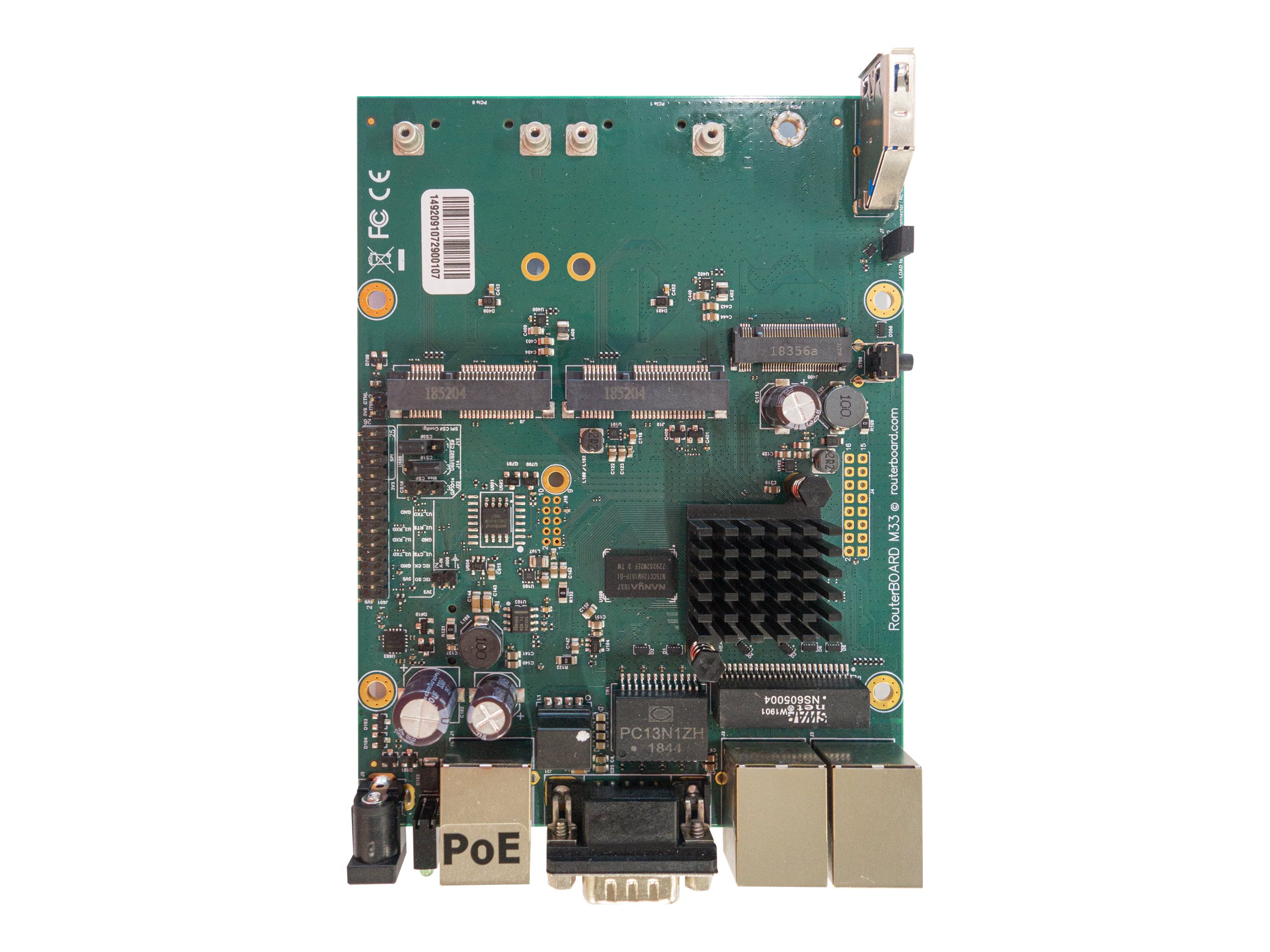 MikroTik RouterBOARD RBM33G 3 Ports Gigabit Ethernet Router Schwarz Grün Grau