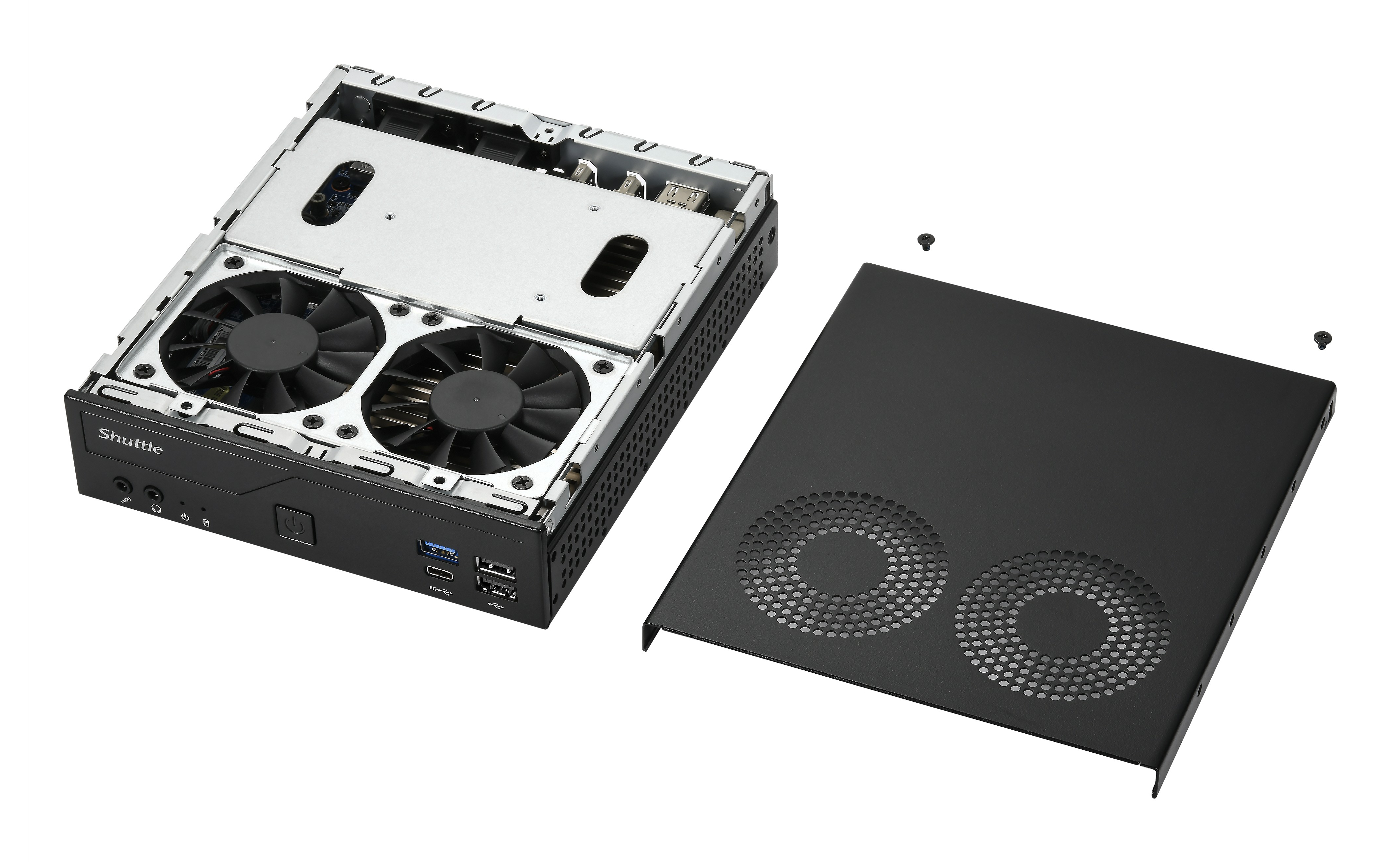 Shuttle XPC slim DH610V2 Barebone LGA 1700 DDR5 bis 96 GB Dual-LAN Slim Schwarz