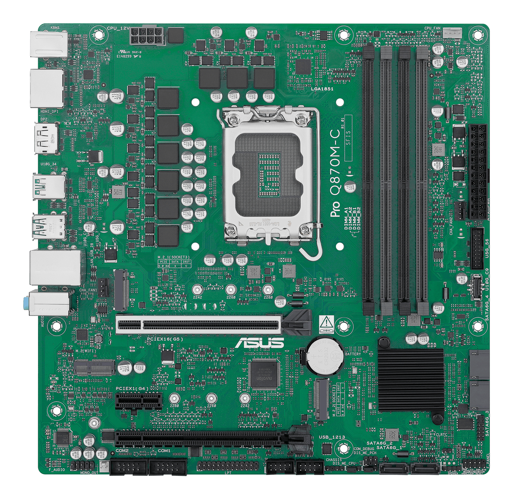 ASUS Pro Q870M-C-CSM Mainboard LGA1851 Intel Q870 DDR5 Micro-ATX