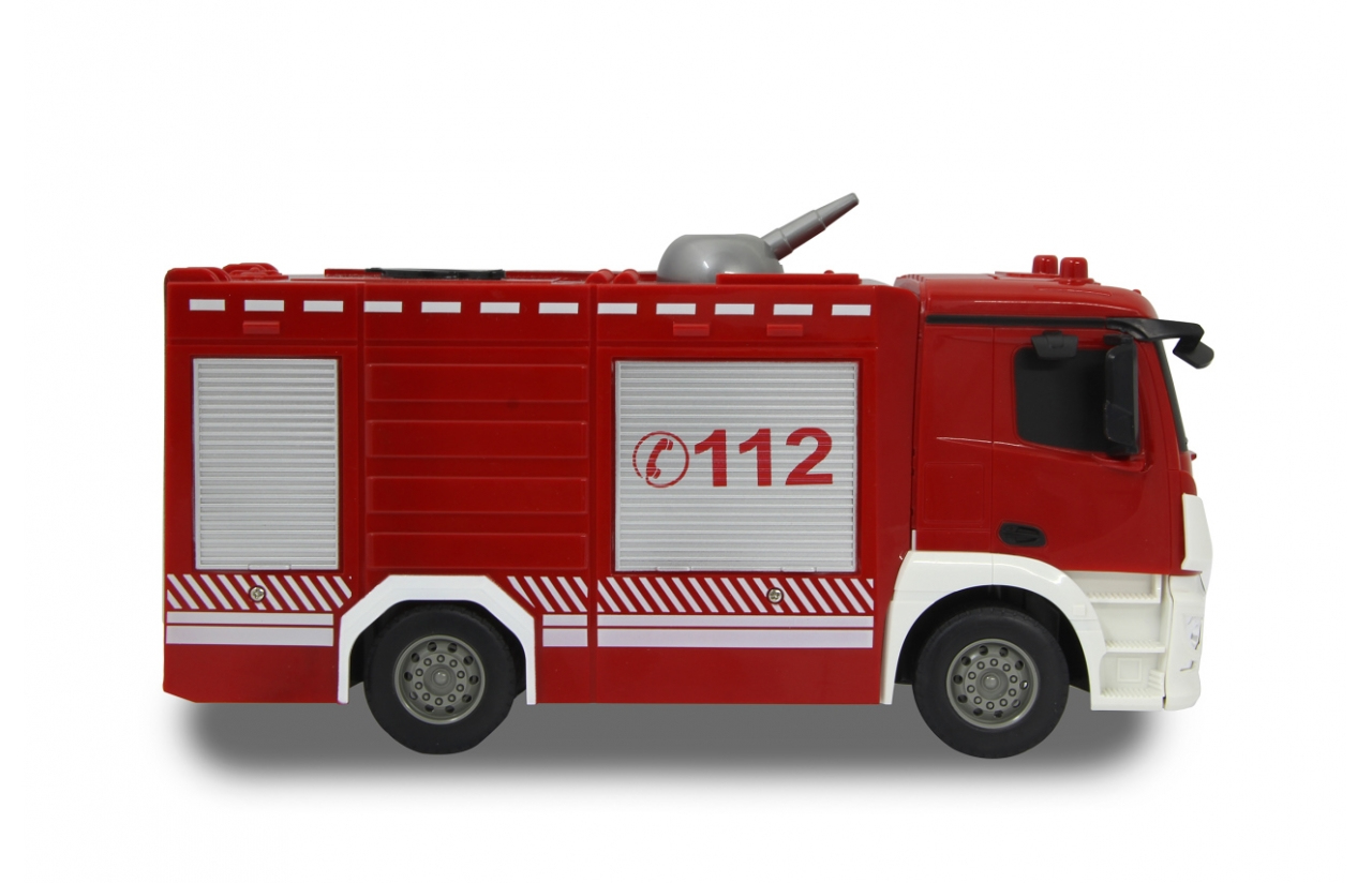 Jamara Fire Fighter TLF Mercedes-Benz Antos RC-Feuerwehrwagen 1:26 Elektromotor 2,4 GHz Rot, Weiß