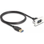 Delock Easy 45 Modul SuperSpeed USB (USB 3.2 Gen 1) USB Typ-A Buchse zu USB Typ-A Stecker mit Kabelpeitsche, 22,5 x 45 mm (81399)