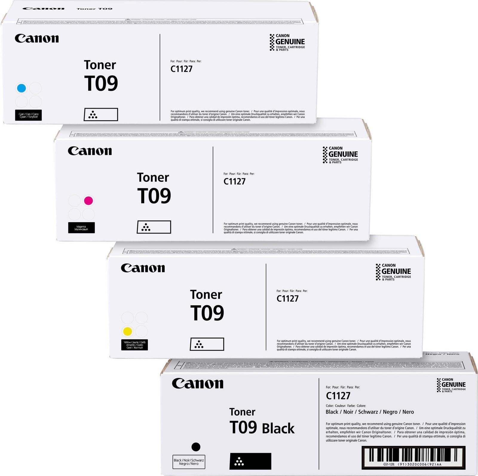 Canon Original T09 Toner 4er-Multipack KCMY High-Yield für imageCLASS LBP1127C MF1127C