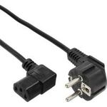 InLine Netzkabel Schuko/Stecker - IEC/Buchse 1,8 m schwarz gewinkelt (16752)