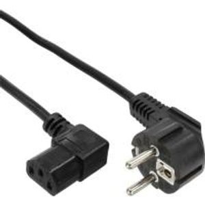 InLine Netzkabel Schuko/Stecker - IEC/Buchse 1,8 m schwarz gewinkelt (16752)