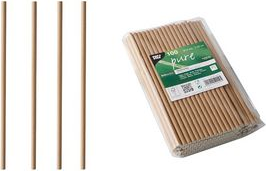 PAPSTAR Papier-Trinkhalm "pure", 200 mm, braun aus Papier, Länge: 200 mm, Durchmesser: 6 mm, nachhaltig - 1 Stück (88224)