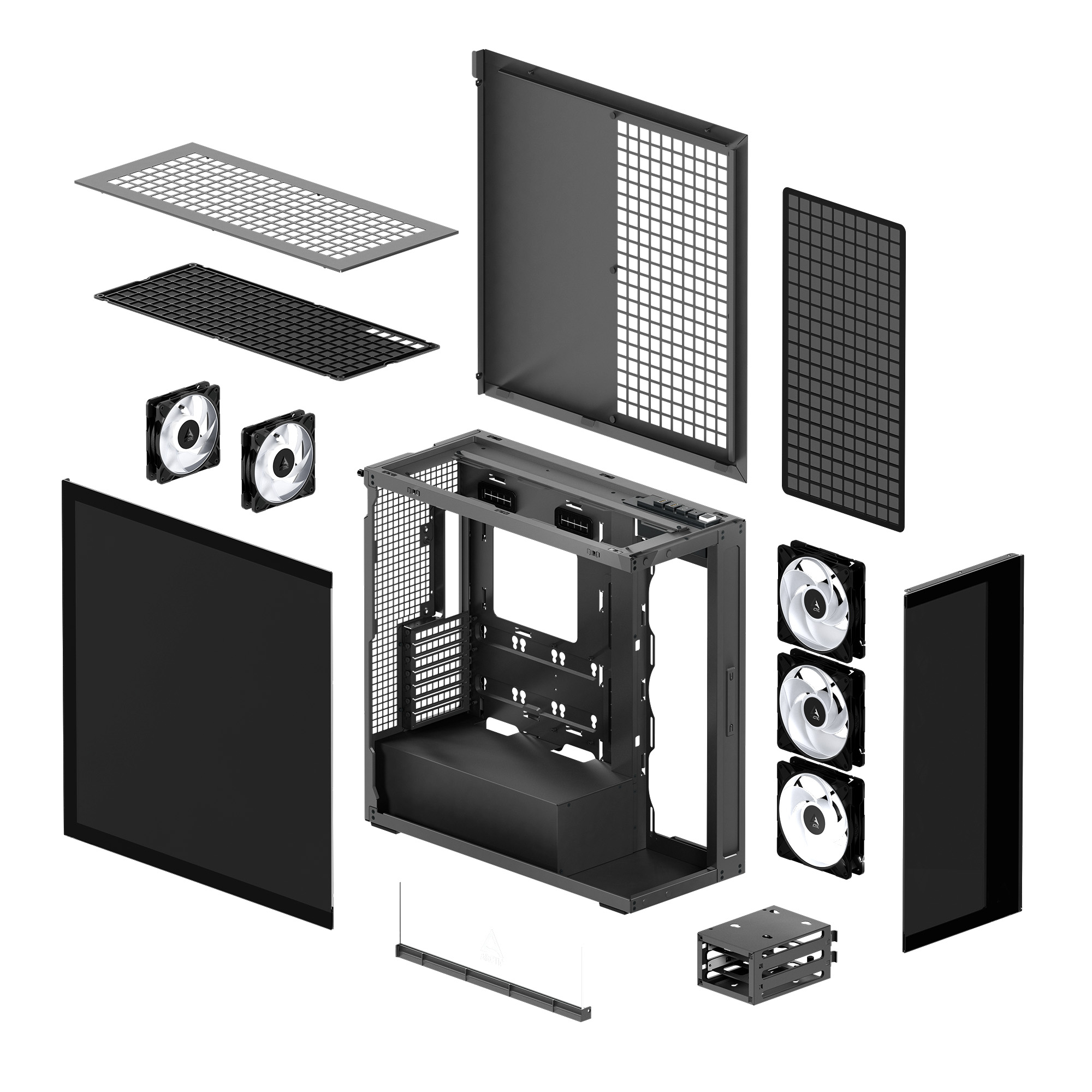 Arctic Xtender Mirror E-ATX PC-Gehäuse Midi Tower Schwarz