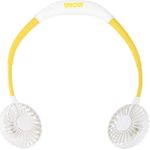 Unold 86690 Breezy Nackenventilator 3 Geschwindigkeitsstufen Gelb/Weiß Akku 8h Laufzeit (86690)