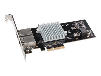 Sonnet Presto 10GBASE-T 2-Port Netzwerkadapter, PCIe 3.0 x4 Low-Profile, Schwarz, Grau