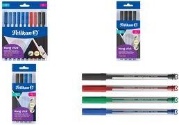 Pelikan Kugelschreiber Hang Stick, 0,7 mm, 10er Polybag transparenter Einwegkugelschreiber, weiche, ölbasierte - 1 Stück (400207122)