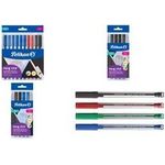 Pelikan Kugelschreiber Hang Stick, 0,7 mm, 10er Polybag transparenter Einwegkugelschreiber, weiche, ölbasierte - 1 Stück (400207122)