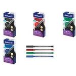 Pelikan Kugelschreiber Hang Stick, 0,7 mm, grün transparenter Einwegkugelschreiber, weiche, ölbasierte - 12 Stück (400206999)