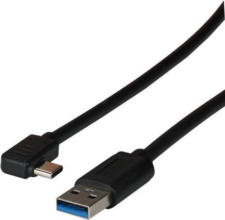 EFB-Elektronik USB 3.2 Gen1 5Gbit 3A Kabel, Typ-A ,Stecker - Typ-C Stecker 90°, 1m Hersteller: EFB Elektronik (EBUSBC-USBC5GAK.1)