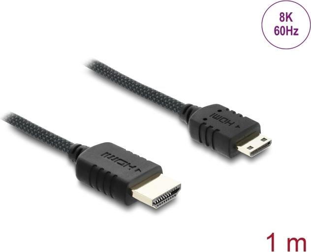 Delock Koaxiales High Speed HDMI Kabel Stecker zu Mini 8K 60 Hz mit (81687)