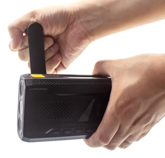 Denver SCD-2033 Tragbares DAB+/FM Radio Solar Kurbel USB Typ C Schwarz