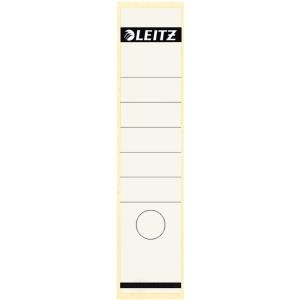 LEITZ Ordnerrücken-Etikett, 61 x 285 mm, lang, breit, weiß passend für LEITZ Standard- und Hartpappe-Ordner 1070 (1640-00-01)
