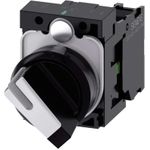 Siemens Drehschalter Frontring Kunststoff Schwarz, Weiß 1 x 90 ° SIRIUS ACT 3SU1100-2BF60-1BA0 1 St. (3SU1100-2BF60-1BA0)