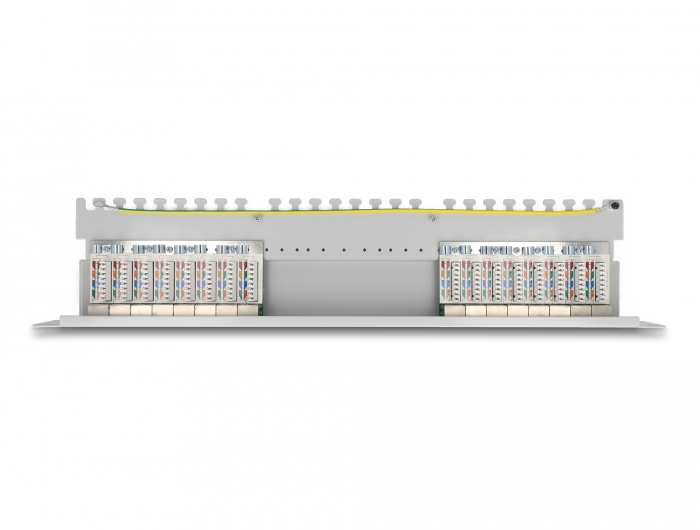 Delock 66877 Patchpanel 16 Port Cat.6A 1HE 19" Grau