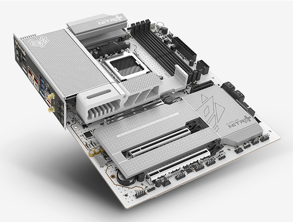 Sapphire NITRO+ X870EA PhantomLink Polar Edition Mainboard AM5 Mini-ITX DDR5 Schwarz/Weiß