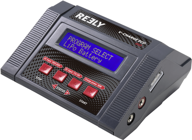Reely V-Charger ECO 80 Modellbau-Multifunktionsladegerät 100 V, 240 V, 12 V 10 A Blei, NiMH, NiCd, LiPo, LiIon, LiHV, Blei-Calcium (RE-7570029)