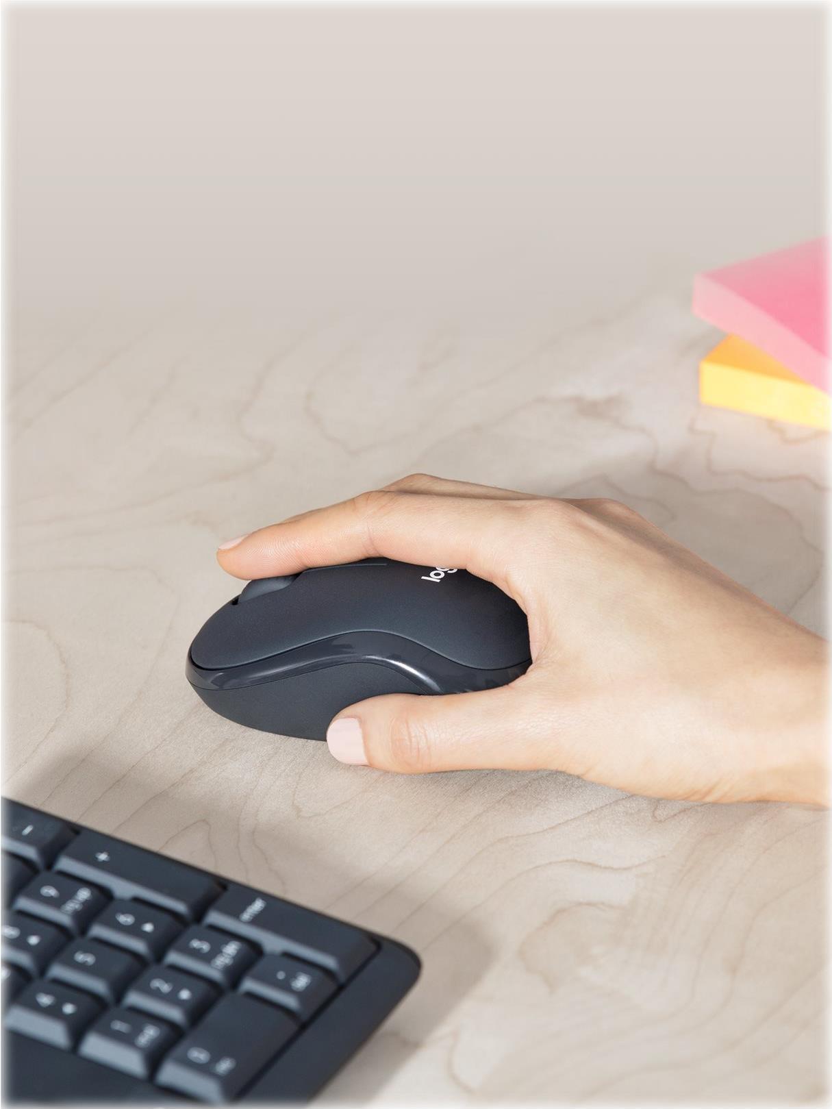 Logitech MK295 Silent Tastatur-und-Maus-Set QWERTZ Graphite