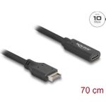 Delock USB 10Gbps Kabel Typ-E Key A 20 Pin ST> USB-C BU 0.7m (85666)