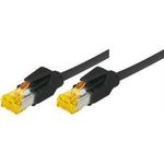 Patchkabel S/FTP, PiMF, Cat 6a, schwarz, 1,0 m Für 10 Gigabit/s, halogenfrei, mit Draka-Kabel und Hirosesteckern TM31 (bisherige Bezeichnung S/STP) (72201S)